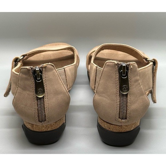 Adrienne Vittadini Taytum Taupe Open Toe Platform Sandals Shoes Sz 6M - Picture 4 of 10